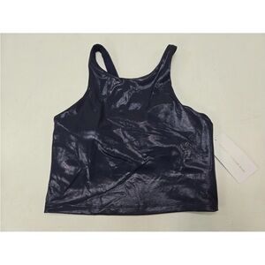 Athleta x Simone Biles Purpose Shine Crop Bra Navy Size M Womens NEW